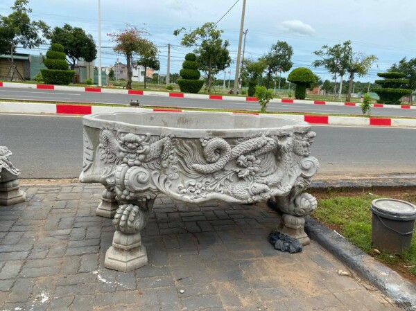 Chậu Bầu Dục Rồng Phượng TL03_10