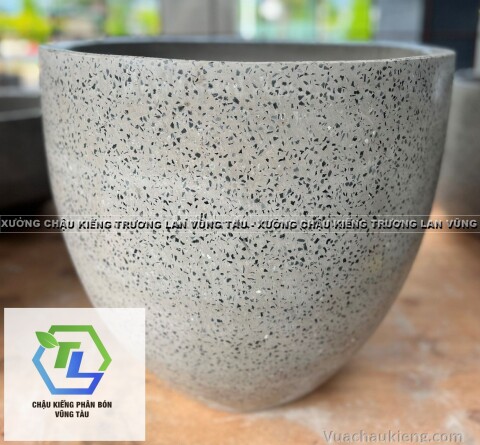 Chậu Đá Mài Tròn Bo Đáy 37-32cm