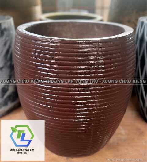 Chậu Trứng Tròn Sọc Ngang