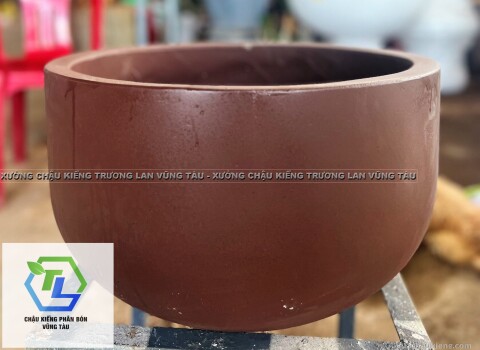 Chậu Xi Măng Tròn Thấp 44-27Cm